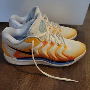 Nike KD KYRIE SUNRISE Basketball White and Orange Athletic Shoes Men's Size 9.5